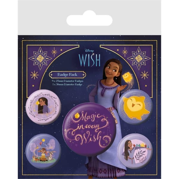Wish Magic In Every Wish Badge Set Purple/Yellow One Size
