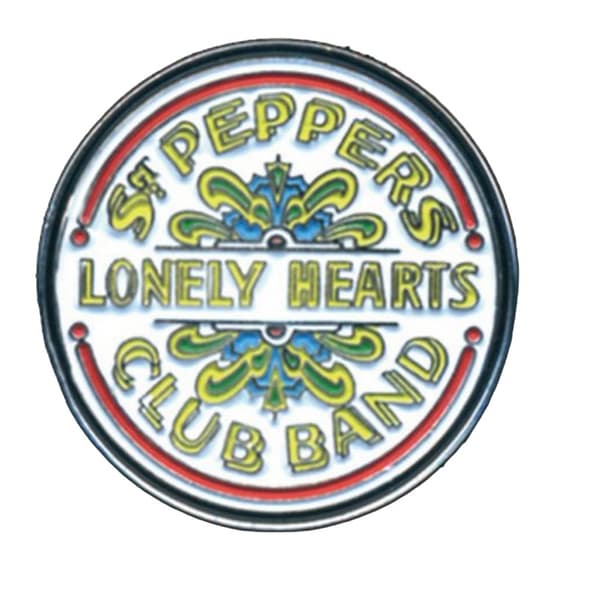The Beatles Sgt Pepper Drum Badge White/Yellow/Red One Size
