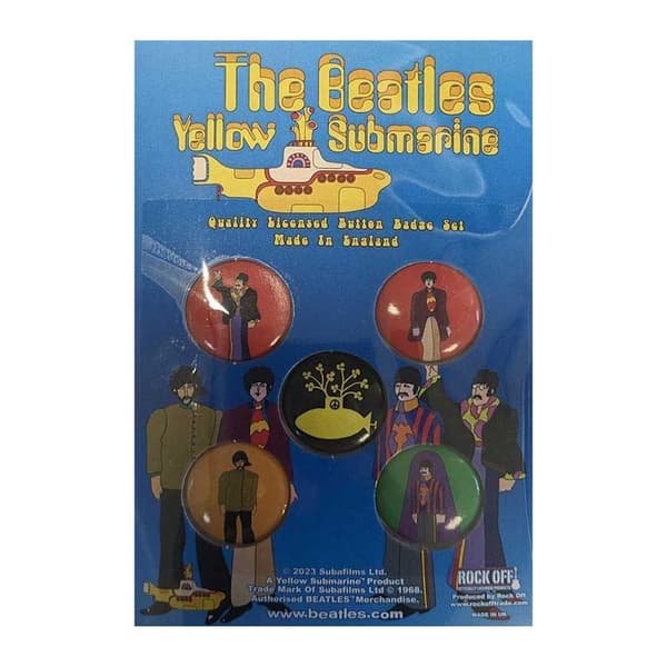 The Beatles Yellow Submarine-märke (5-pack)