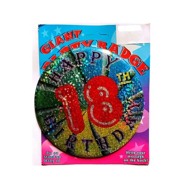 Glitter Sequins 18th Badge Multicoloured One Size