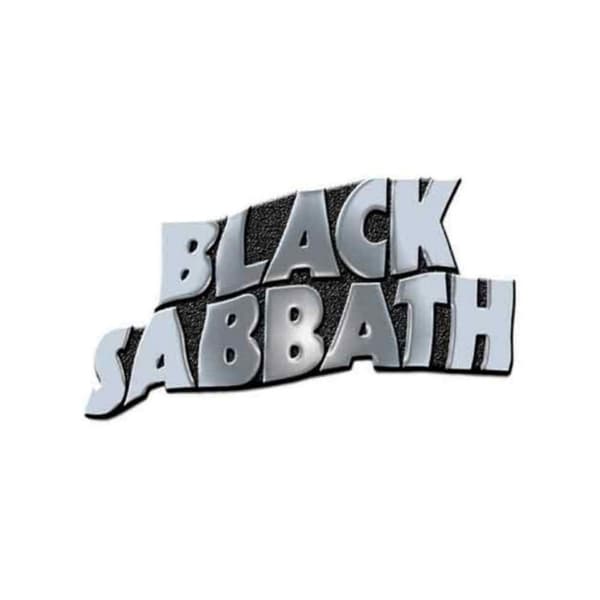 Black Sabbath Wavy Logo Badge Silver/Black One Size