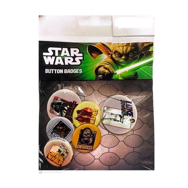 Star Wars Characters Badge (Pack of 6) Multicoloured One Size