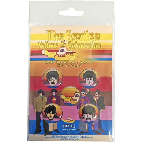 The Beatles Yellow Submarine Portrait Badge (Pack of 5) Multicoloured One Size
