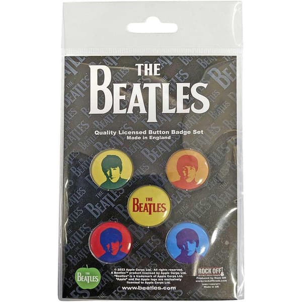 The Beatles J,P,G&R Badge (Pack of 5) Multicoloured One Size