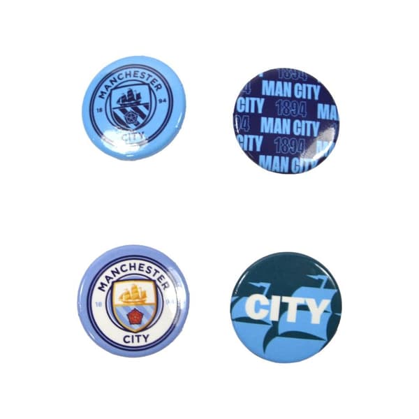 Manchester City FC Crest Badge (förpackning med 4 st)