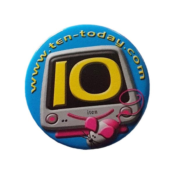 Number 10th Birthday Badge Multicoloured One Size