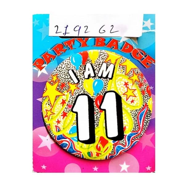 11th Birthday Badge Multicoloured One Size