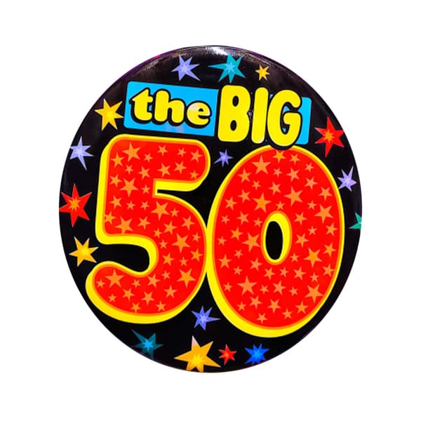 Expression Factory The Big 50 Giant Badge Multicoloured One Size