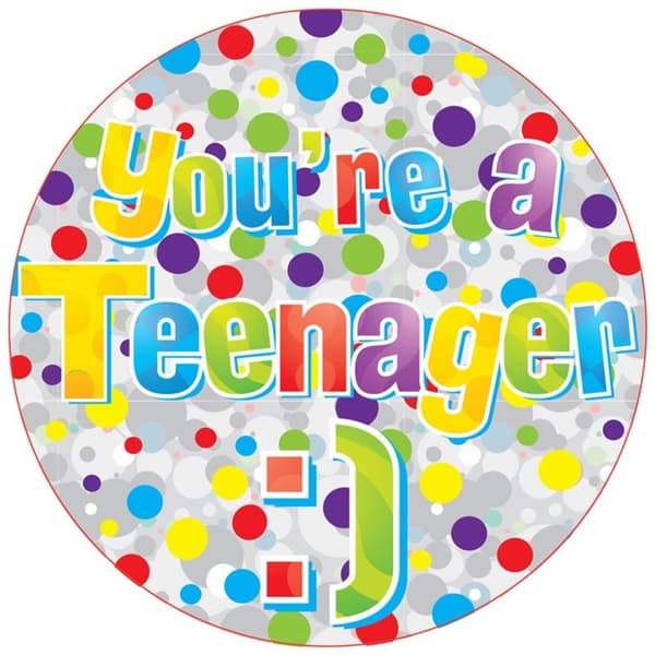 Kaleidoscope Giant Birthday Badge Multicoloured One Size