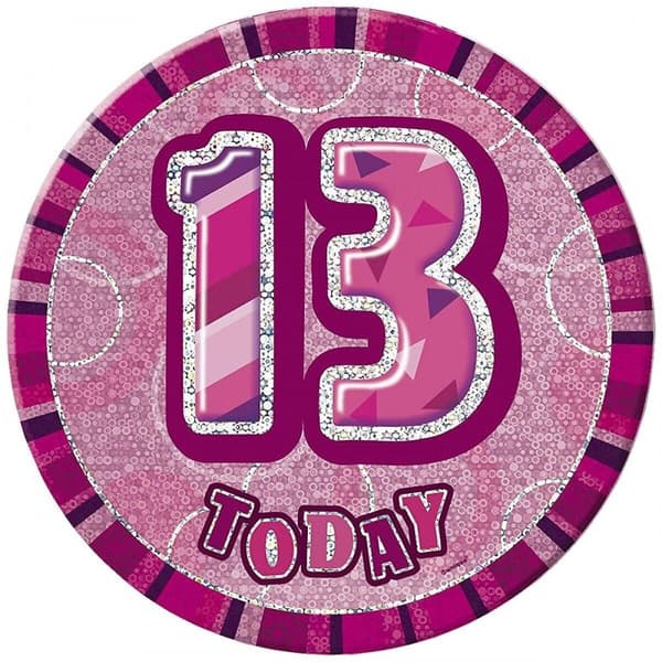 Unique Party Glitz 13th Birthday Badge