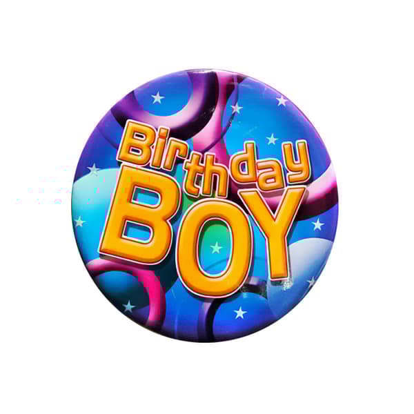 Unique Party Birthday Boy Badge Multicoloured One Size
