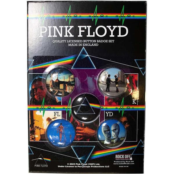 Pink Floyd Album Cover Badge (Pack of 5) Multicoloured One Size