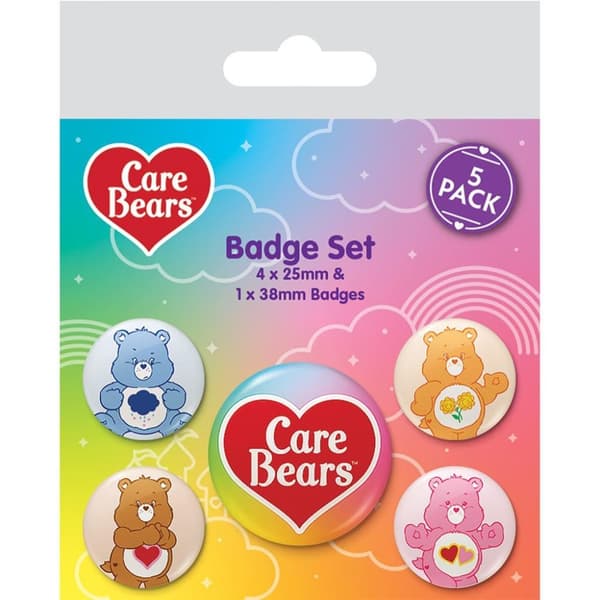 Care Bears Characters Badge Set (Pack of 5) Multicoloured One Size