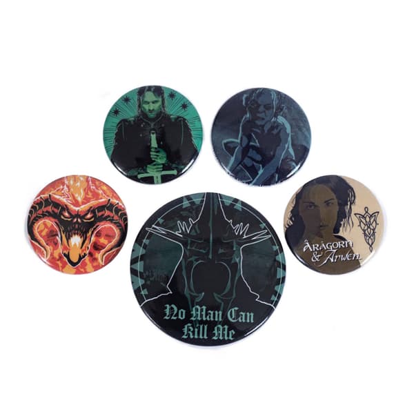 The Lord Of The Rings No Man Can Kill Me Button Badge Set Multicoloured One Size