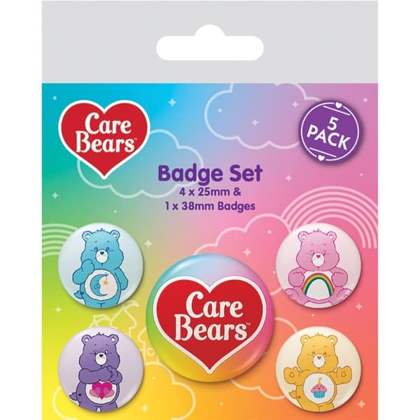 Care Bears Characters Badge Set (Pack of 5) Multicoloured One Size