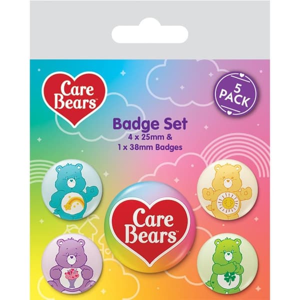 Care Bears Characters Badge Set (Pack of 5) Multicoloured One Size