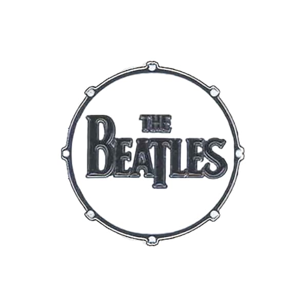 The Beatles Drum Logo Badge White/Black One Size