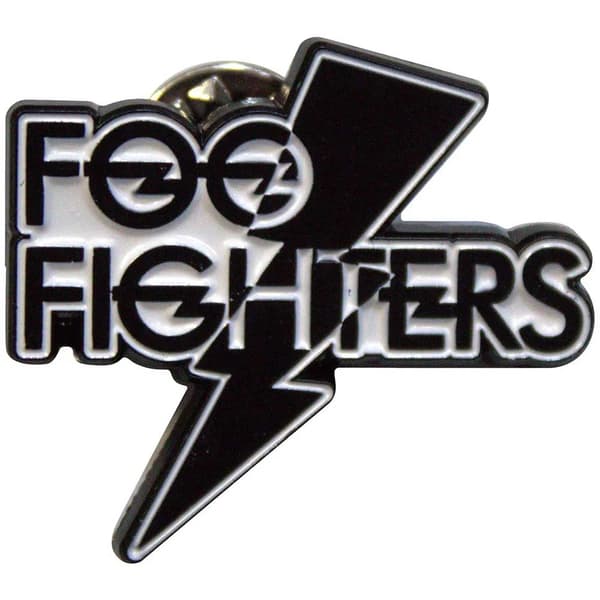 Foo Fighters Logo Flash Badge Black/White One Size