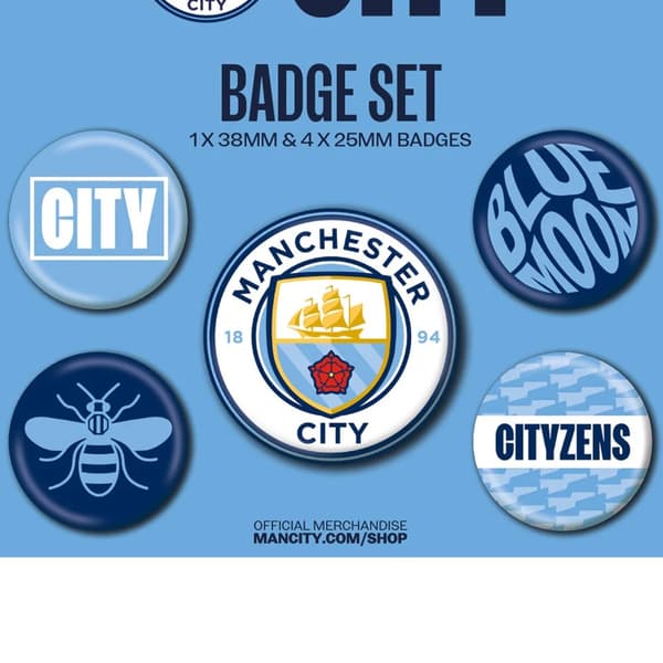 Manchester City FC The Cityzens Badge (Pack of 5)