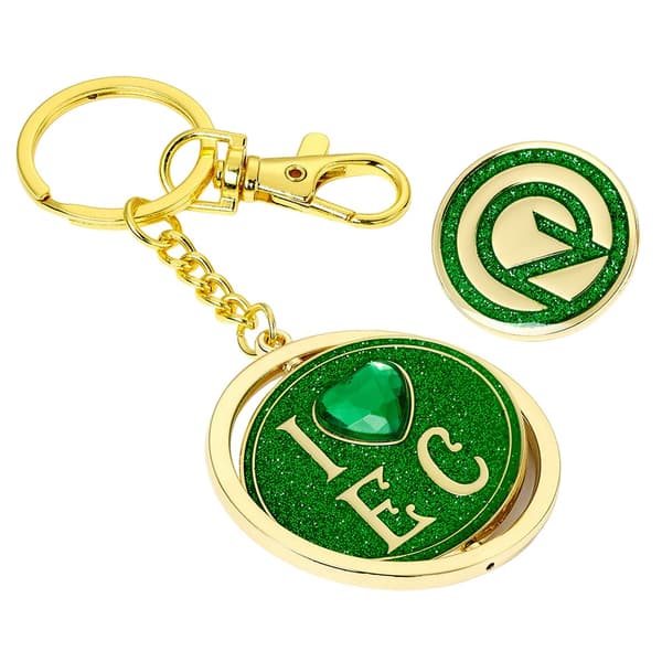 Wicked I Love The Emerald City Keyring And Badge Set Green/Gold One Size