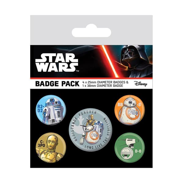 Star Wars Droids Badge Set (Pack of 5)