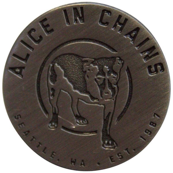 Alice In Chains Three Legged Dog Badge Silver One Size