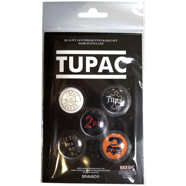 Tupac Shakur All Eyez On Me Badge (Pack of 5)