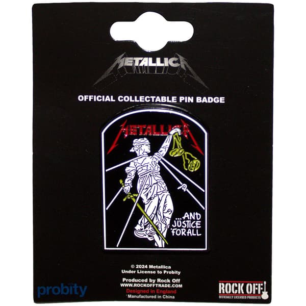 Metallica And Justice For All Tombstone Badge
