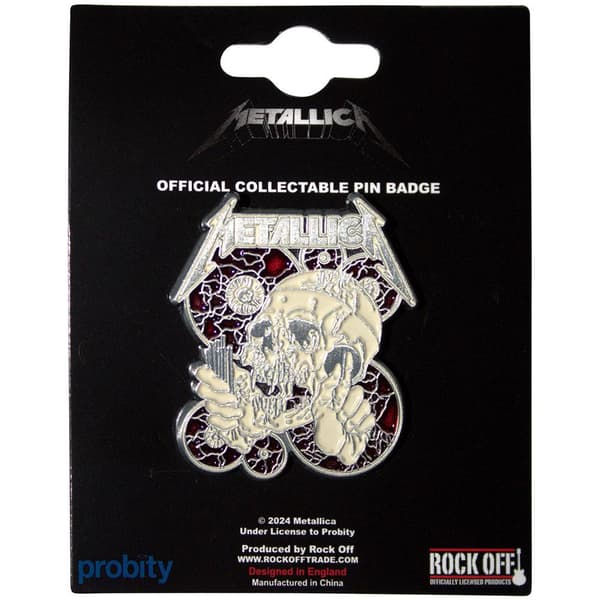 Metallica The Shortest Straw Badge White/Black One Size