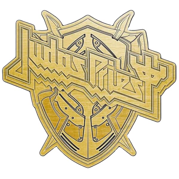 Judas Priest Invincible Shield Metal Badge Gold One Size