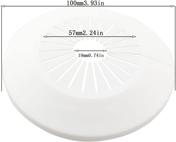 OBOSOE 4-pack universella rörskydd – Snäppfäste, vit täckplatta för ventiler och rör