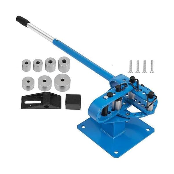 1"- 3" kompakt manuell rörbockare med 7 runda dies, 44" teleskopiskt långt handtag, stabil bas, enkel och arbetsbesparande användning, bred användning