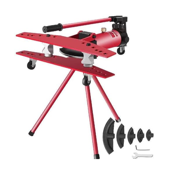 16 ton manuell integrerad hydraulik rörbockare med 5 formar i olika storlekar, bra böjningseffekt, kontrollerbar tonhöjd kolumn, två hastighetssystem