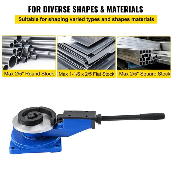 2/5" spiral manuell metallbockningsmaskin med 3 rullformar, stabil bas, enkel och arbetsbesparande operation
