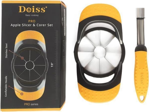 Deiss PRO Apple Cutter, Apple Slicer och Core Remover Set