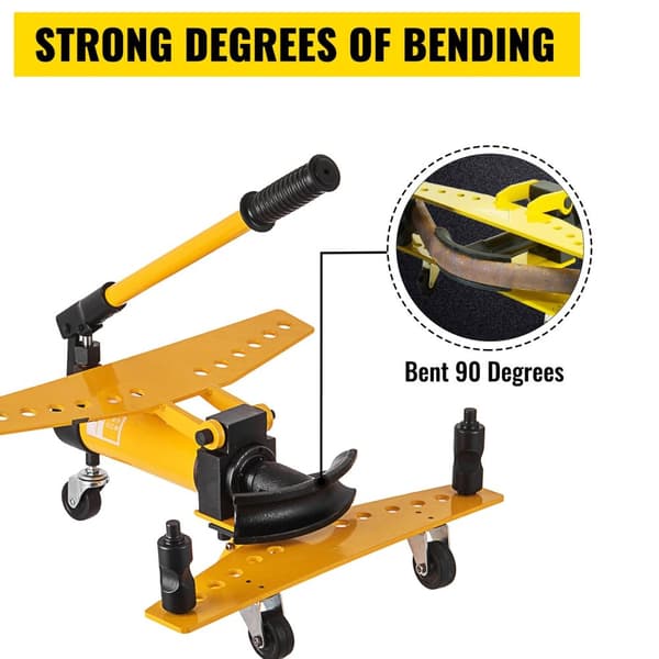 10 tons integrerad manuell hydraulisk rörbockare med 6 formar, justerbar rörstorlek, ergonomisk design