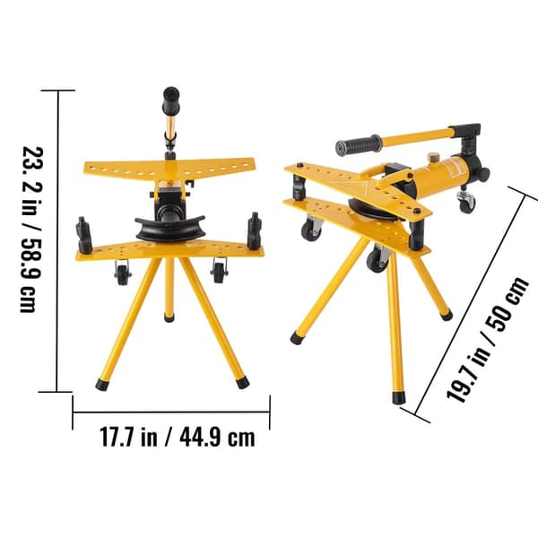 10 tons integrerad manuell hydraulisk rörbockare med 6 formar, justerbar rörstorlek, ergonomisk design