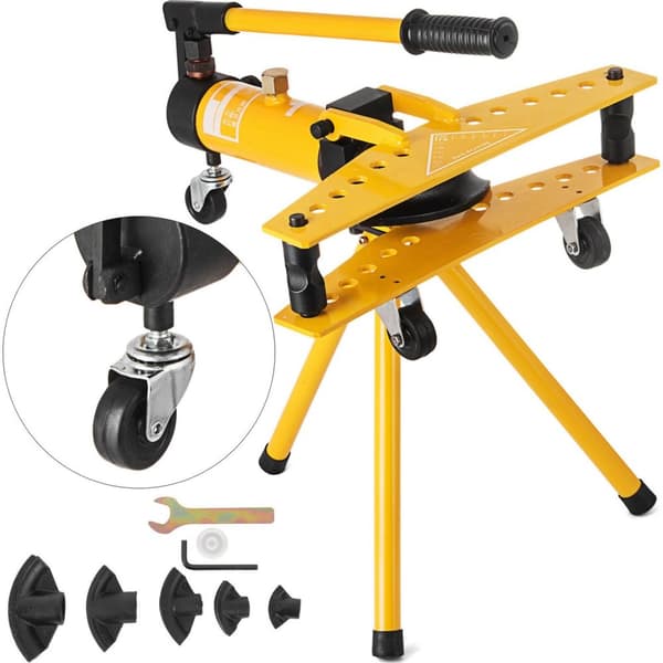 10 tons integrerad manuell hydraulisk rörbockare med 6 formar, justerbar rörstorlek, ergonomisk design