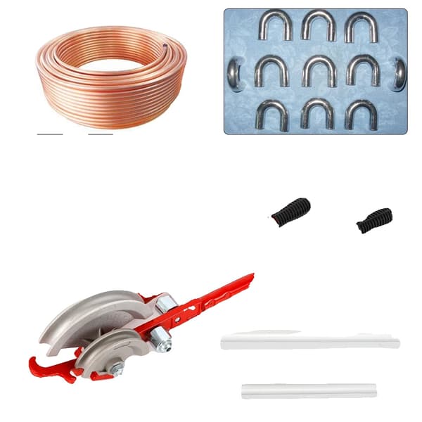 Rörböjningsverktyg, kraftig metallkonstruktion, lämplig för 15 mm och 22 mm rör, användarvänlig design