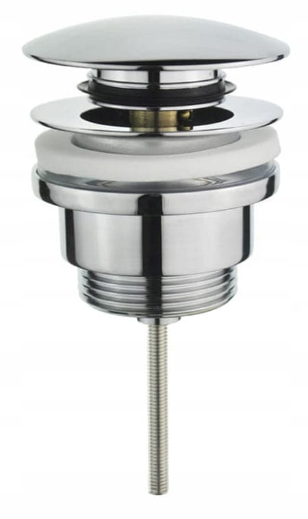 Håndvaskafløb, klik-klik-prop, 66 mm, forkromet
