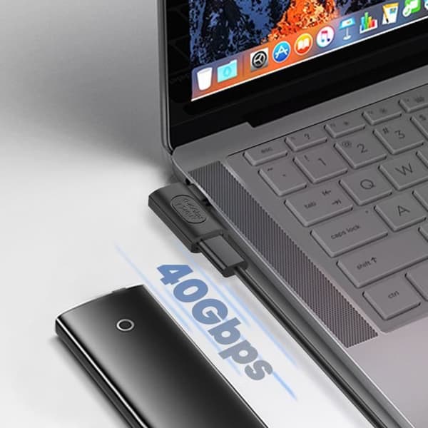 USB C-Han till Hon AVIZAR - Snabbladdning 240W - Överföring 40 Gbps - 8K Video/Ljud