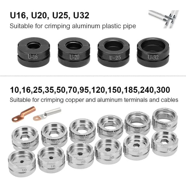 Hydraulisk Rørværktøj, Pex Fittings Kompatibilitet, Cooper Cube Presseforme, V og M