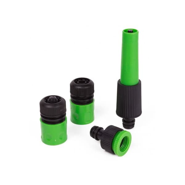 4 delar universell 1/2" slanganslutningssats: Inkluderar justerbart spruthuvud, 1/2" till 3/4" krananslutning, Tuya-anslutning