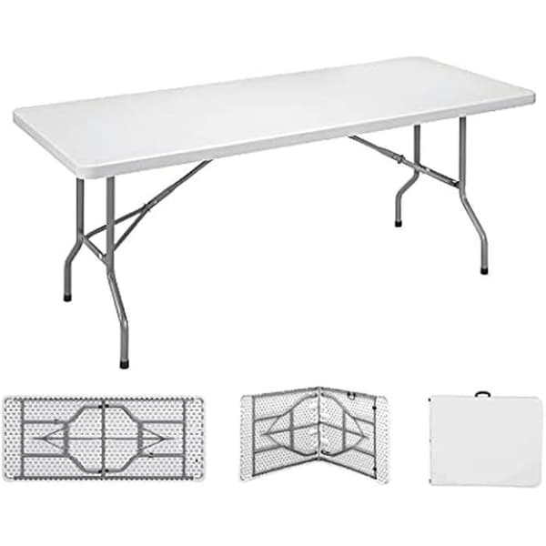 Fällbord - EDM - 180 x 74 x 74 cm - Vit - Fyrkantigt