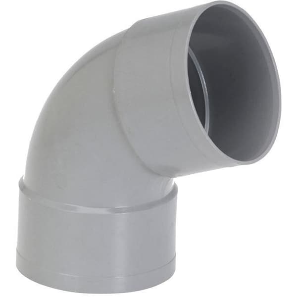 PVC-böj han-han 67° - GIRPI - D: 100 mm - Plast - Inomhus - Vit