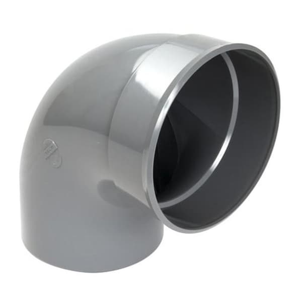 PVC-böj - NICOLL - 87.30 MF D.40 - Inomhusbruk - Dimensioner D.40 - Såld styckvis