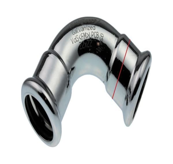 Albue 90° 54x54 FF (Stål) KAN-therm