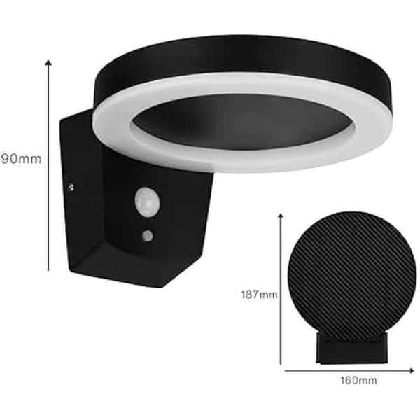 Solenergi - REV - 2023001100 - Svart - Rund - LED