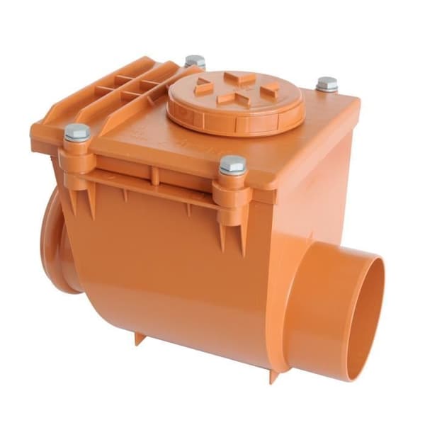 Första Plast nro110 en backventil i PVC med o-ringar, röd, diameter 110 mm - NRO110A