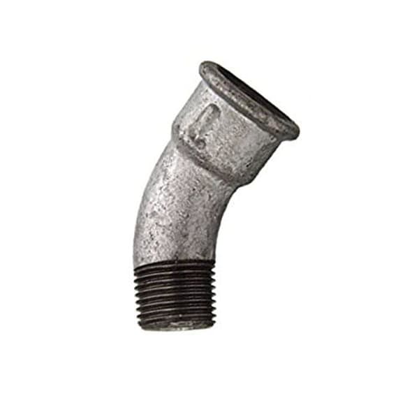 Hylsa - anslutning - armbåge Cornat - VFB4012 - Galvaniserad armbågskontakt 45, invändig/hangänga, 1/2'', Flerfärgad